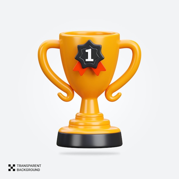 PSD 3D-Rendering-Trophäen-Ausbildung