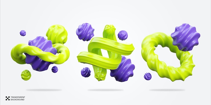 PSD psd 3d-rendering von abstrakten form-symbolen
