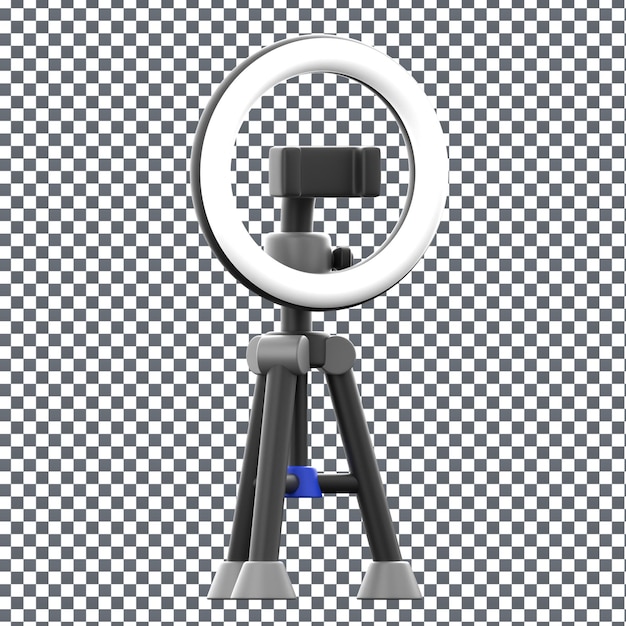 PSD 3D Ringlicht-Symbol auf isoliertem und transparenten Hintergrund