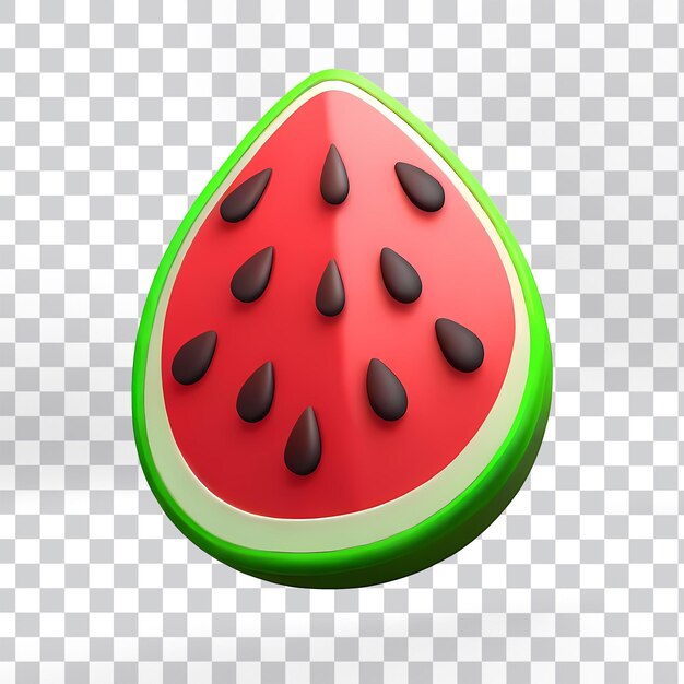 PSD 3D sandía icono verano png descargar