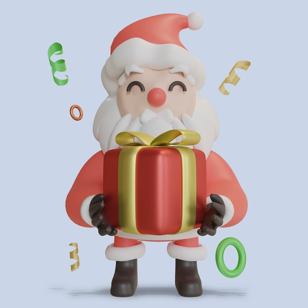 Psd 3d santa rendering pose