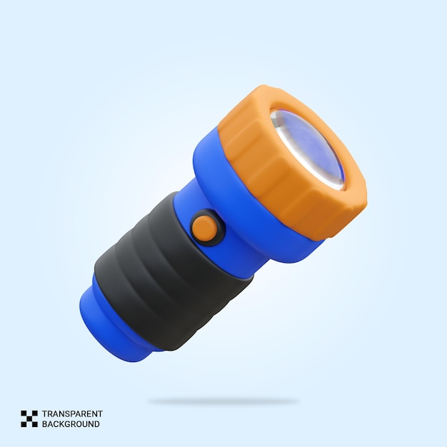 PSD 3D-Taschenlampensymbol