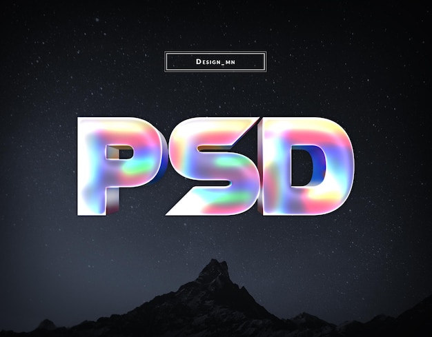 PSD 3D-Text-Effekt und bearbeitbarer Text-Effekt