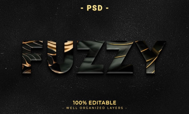 PSD 3D upravitelný text a mockup stylu s efektem loga s tmavým abstraktním pozadím