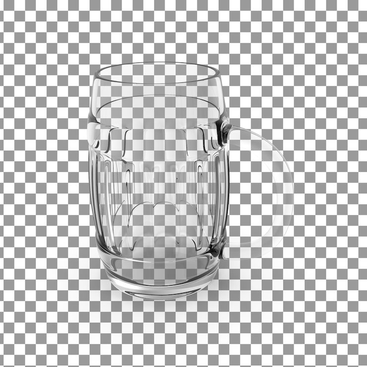 PSD psd 3d verre d'eau sur fond isolé et transparent