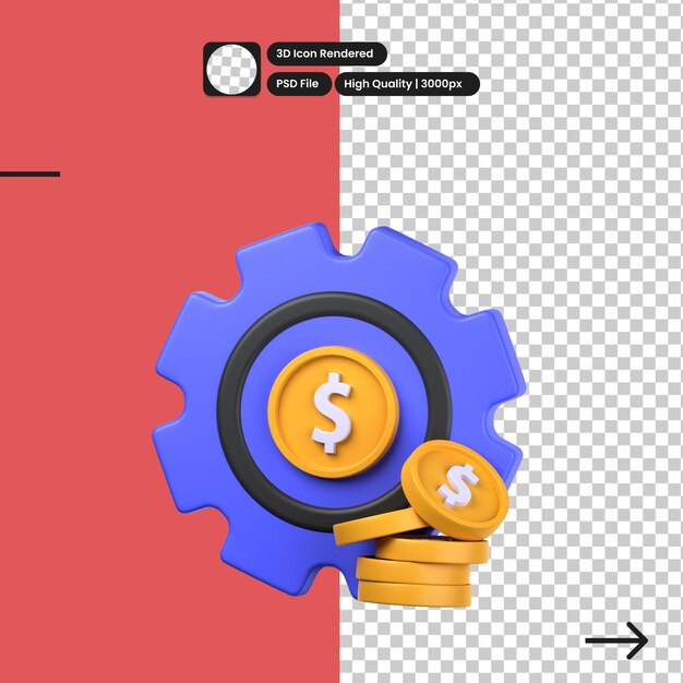 PSD 3D-Vorstellung des Finanzprozesses
