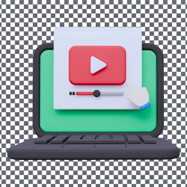 PSD 3D-Web-Vorlagen-Symbol auf isoliertem und transparenten Hintergrund