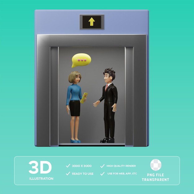 PSD 5 Elevator Pitch Illustratore 3D