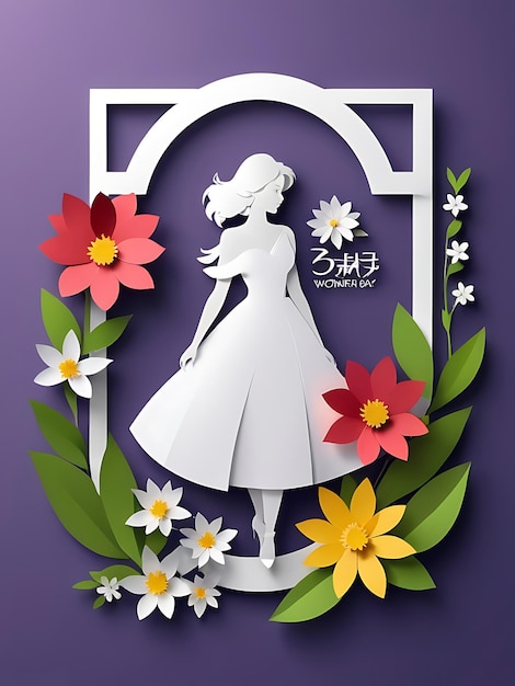 PSD psd 8 de marzo internsional día de la mujer diseño de tarjetas de felicitación fondo mujer feliz día de la mujer