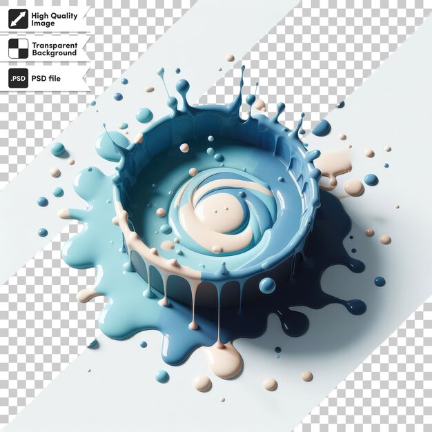 psd abstract background with liquid paint splash on transparent background with editable mask layer