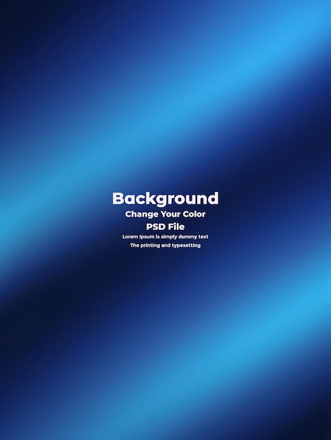 PSD Abstract blauer Gradient-Hintergrund leere blaue Textur