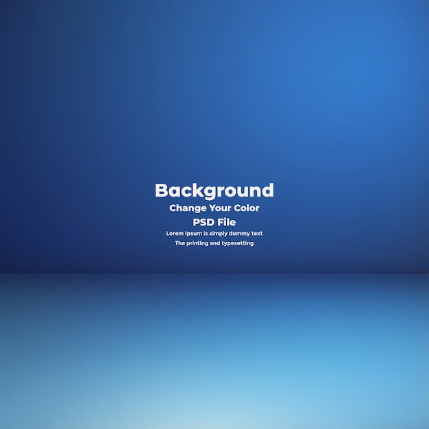 PSD Abstract blauer Gradient-Hintergrund leere blaue Textur