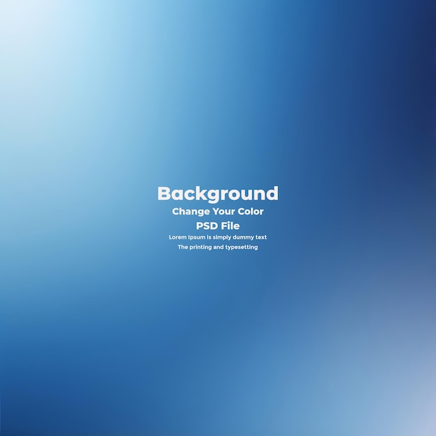 PSD Abstract blauer Gradient-Hintergrund leere blaue Textur