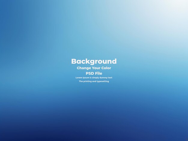 PSD Abstract blauer Gradient-Hintergrund leere blaue Textur