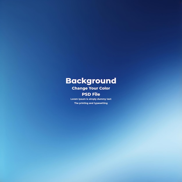 PSD Abstract blauer Gradient-Hintergrund leere blaue Textur