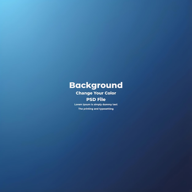 PSD Abstract blauer Gradient-Hintergrund leere blaue Textur