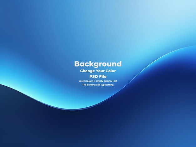 PSD Abstract blauer Gradient-Hintergrund leere blaue Textur