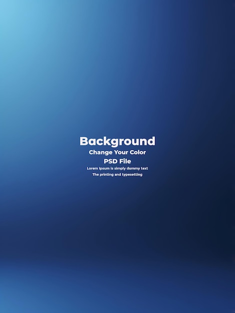 PSD Abstract blauer Gradient-Hintergrund leere blaue Textur