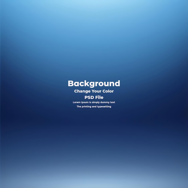 PSD Abstract blauer Gradient-Hintergrund leere blaue Textur