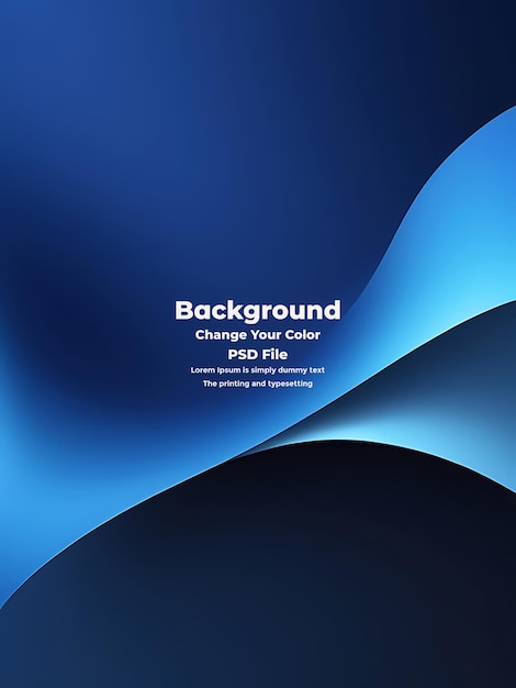 PSD Abstract blauer Gradient-Hintergrund leere blaue Textur