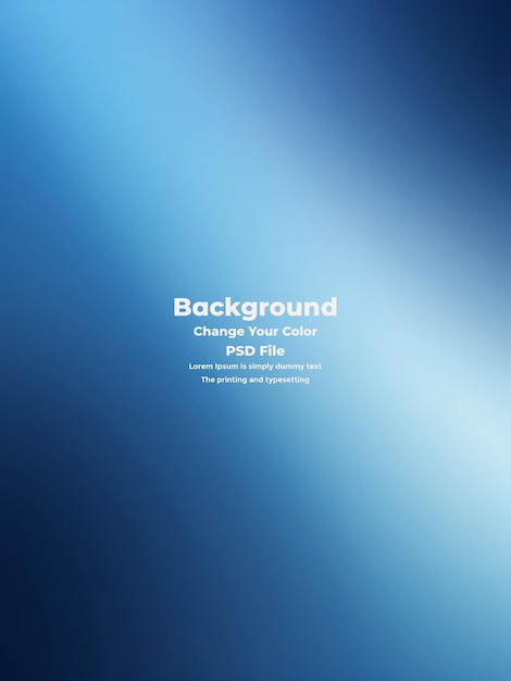 PSD Abstract blauer Gradient-Hintergrund leere blaue Textur