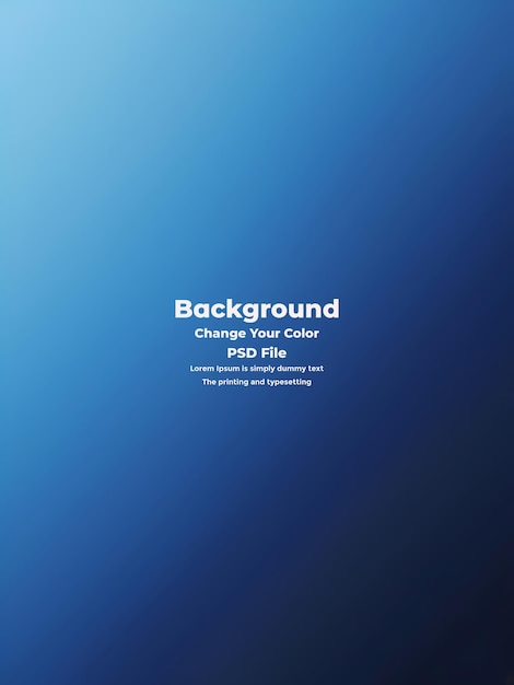 PSD Abstract blauer Gradient-Hintergrund leere blaue Textur