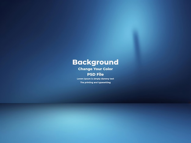 PSD Abstract blauer Gradient-Hintergrund leere blaue Textur