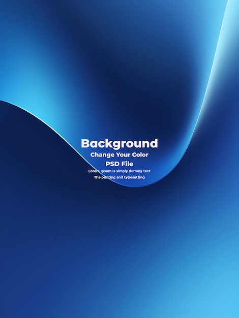 PSD Abstract blauer Gradient-Hintergrund leere blaue Textur