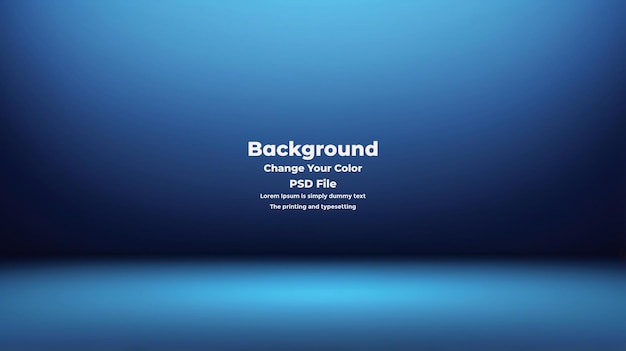 PSD Abstract blauer Gradient-Hintergrund leere blaue Textur