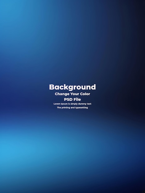 PSD Abstract blauer Gradient-Hintergrund leere blaue Textur