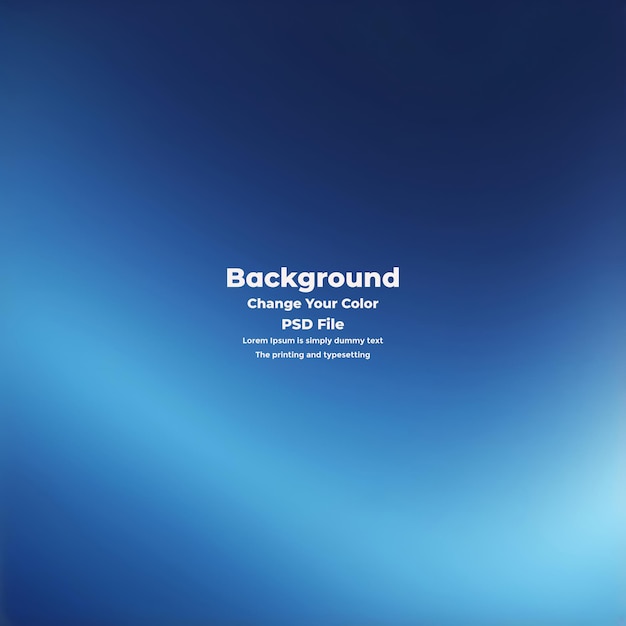 PSD Abstract blauer Gradient-Hintergrund leere blaue Textur