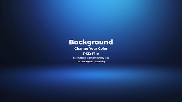 PSD Abstract blauer Gradient-Hintergrund leere blaue Textur