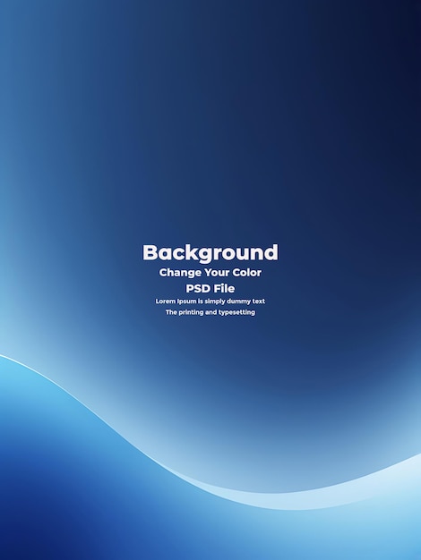 PSD Abstract blauer Gradient-Hintergrund leere blaue Textur