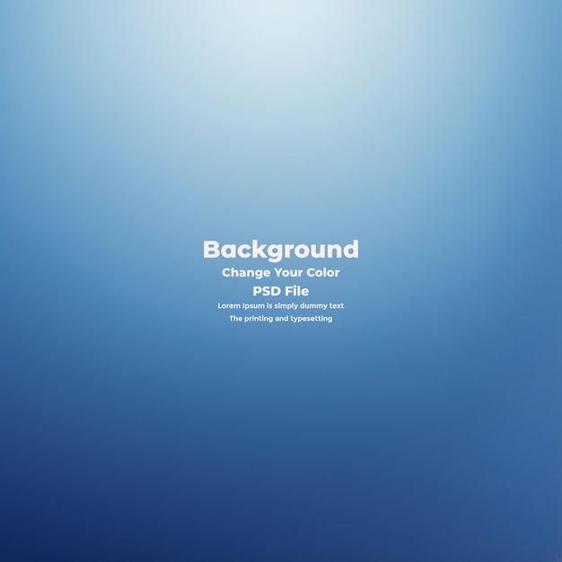 PSD Abstract blauer Gradient-Hintergrund leere blaue Textur