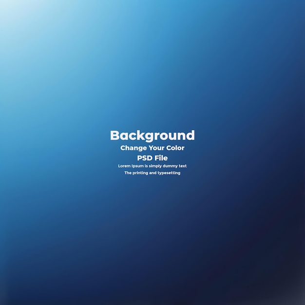 PSD Abstract blauer Gradient-Hintergrund leere blaue Textur
