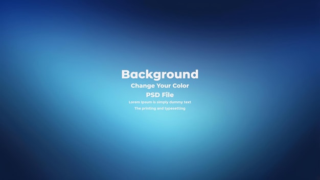 PSD Abstract blauer Gradient-Hintergrund leere blaue Textur