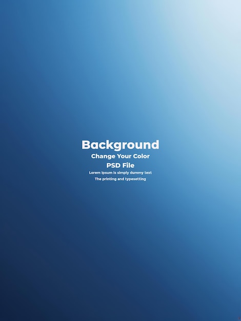 PSD Abstract blauer Gradient-Hintergrund leere blaue Textur