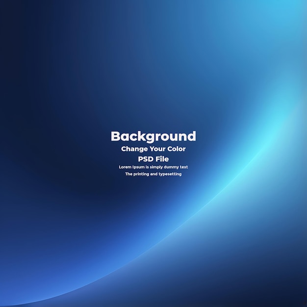 PSD Abstract blauer Gradient-Hintergrund leere blaue Textur