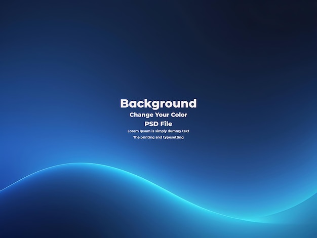 PSD Abstract blauer Gradient-Hintergrund leere blaue Textur