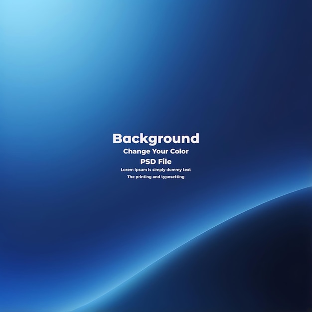 PSD Abstract blauer Gradient-Hintergrund leere blaue Textur