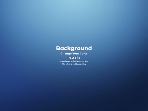 PSD Abstract blauer Gradient-Hintergrund leere blaue Textur