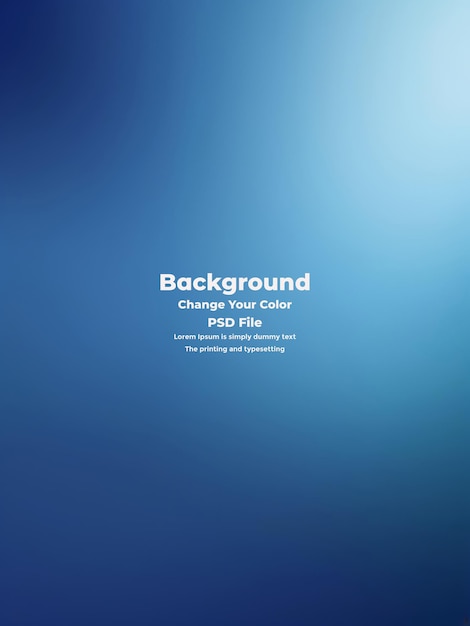 PSD Abstract blauer Gradient-Hintergrund leere blaue Textur