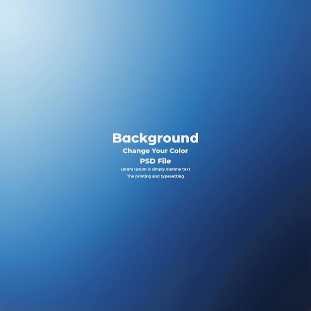 PSD Abstract blauer Gradient-Hintergrund leere blaue Textur