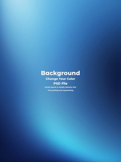 PSD Abstract blauer Gradient-Hintergrund leere blaue Textur