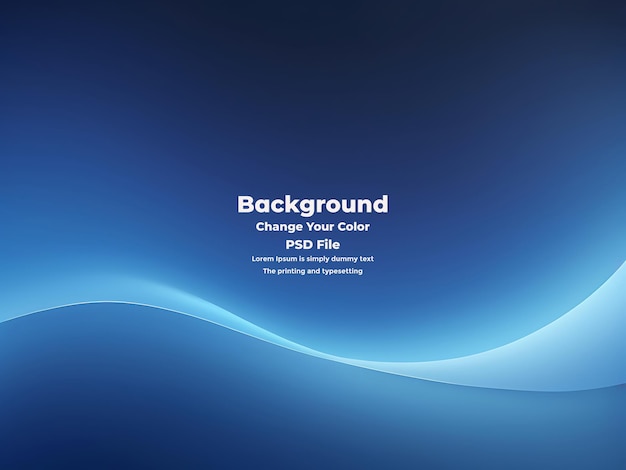 PSD Abstract blauer Gradient-Hintergrund leere blaue Textur