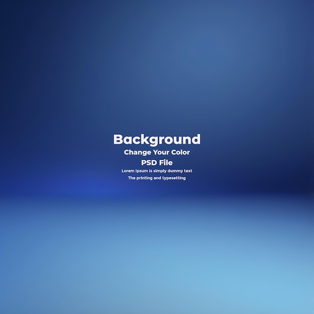 PSD Abstract blauer Gradient-Hintergrund leere blaue Textur