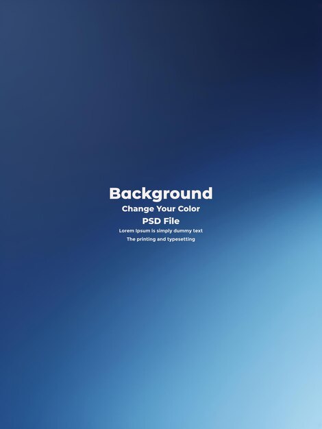 PSD Abstract blauer Gradient-Hintergrund leere blaue Textur
