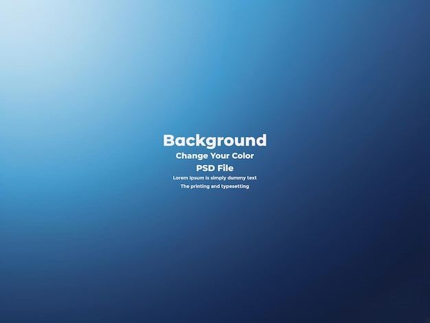 PSD Abstract blauer Gradient-Hintergrund leere blaue Textur