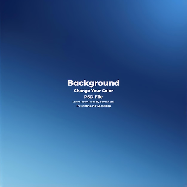 PSD Abstract blauer Gradient-Hintergrund leere blaue Textur