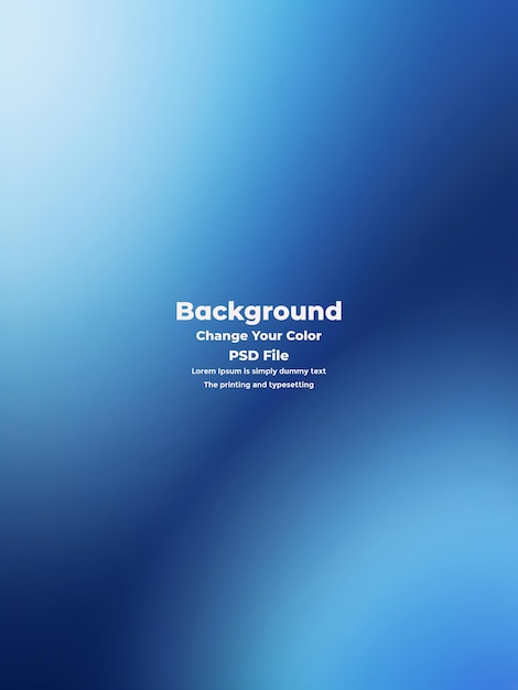 PSD Abstract blauer Gradient-Hintergrund leere blaue Textur